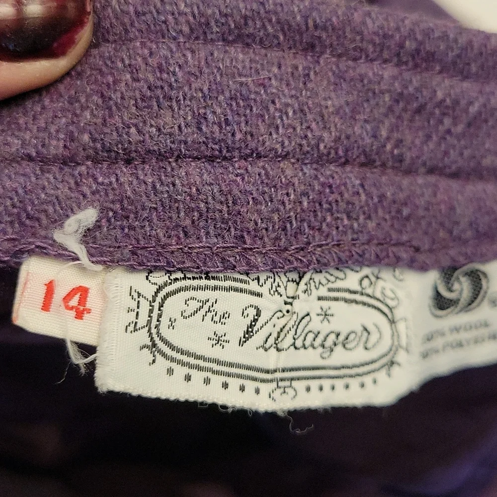 Vintage Wool Blend Pleated The Villiger Mini Skirt 14
